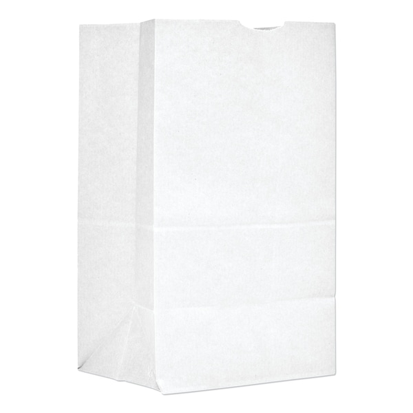 General Paper Bags, 40 lbs Cap, No 20 Squat, 8.25"Wx5.94"Dx13.38"H, White, PK500 51041 - main